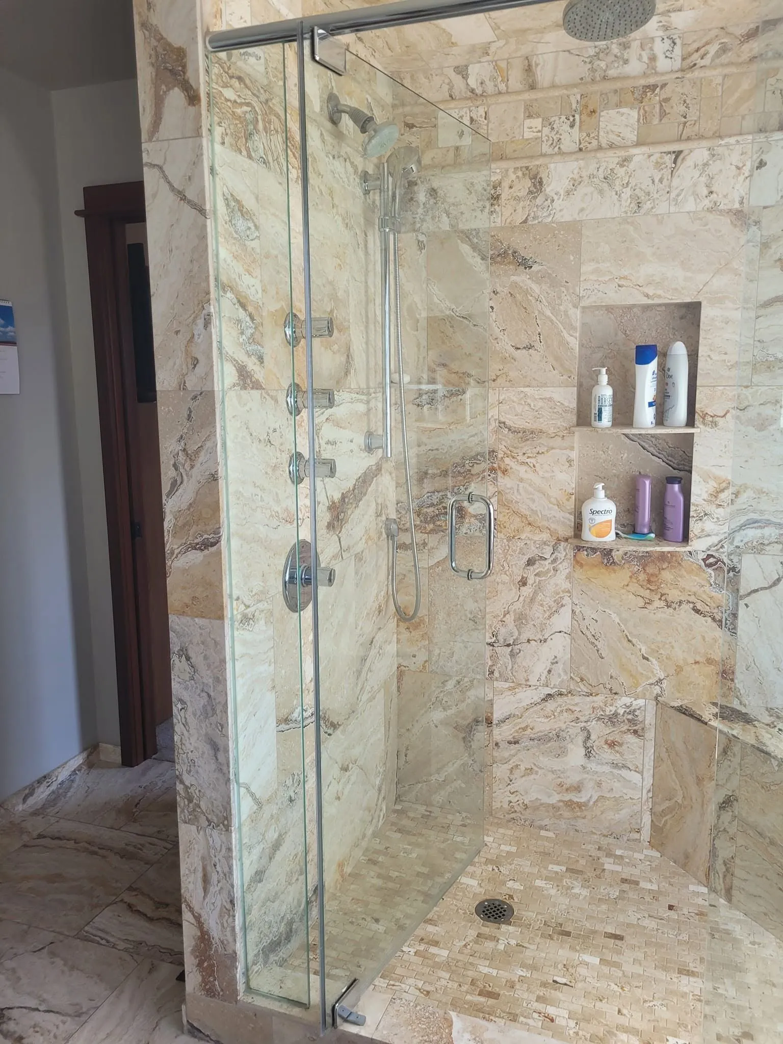 Stone shower enclosure