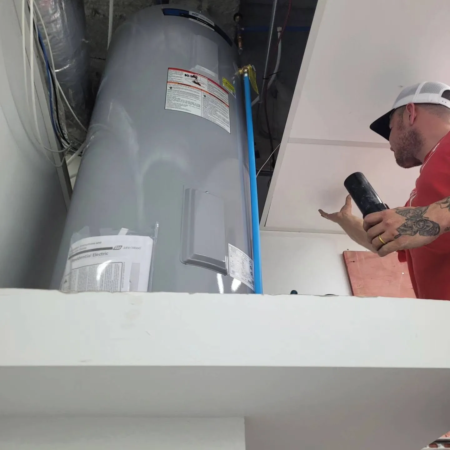 Sabon Plumbing technician completing an installation